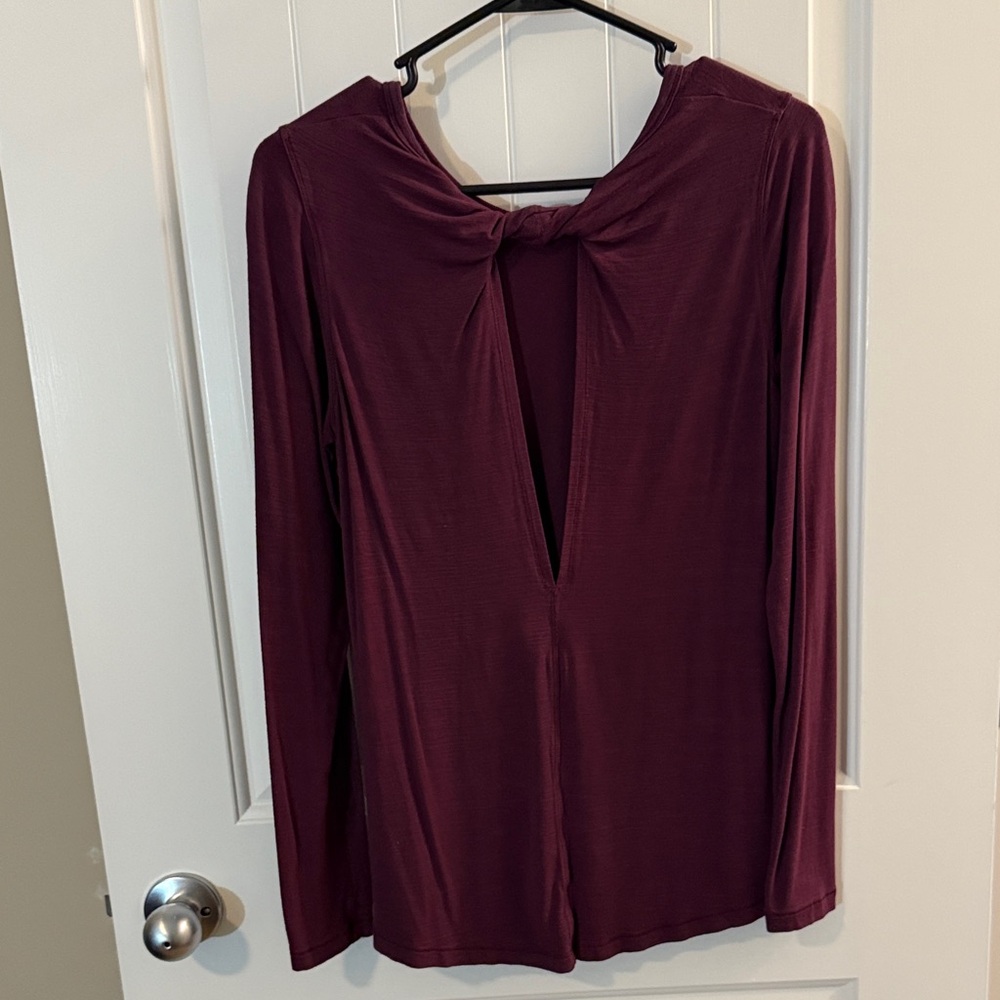 All in Motion Burgundy Long Sleeve Top - Picture 3 of 3